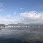 諏訪湖でワカサギ釣り