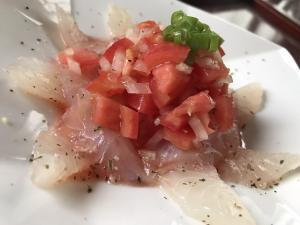 サカマレシピ【イサキのトマトカルパッチョ】